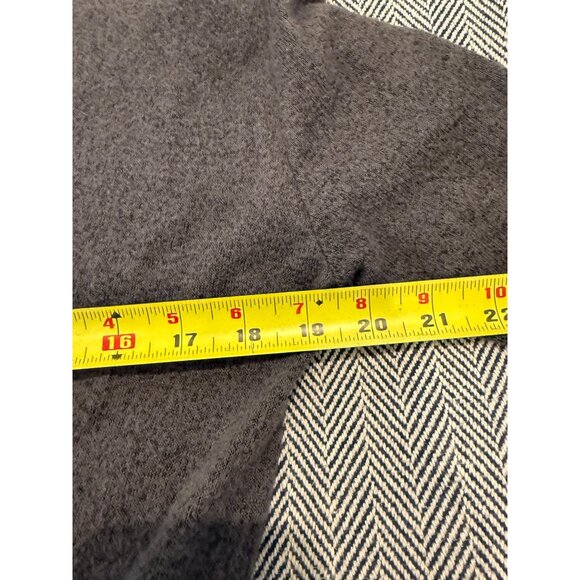 Anthropologie Dark Gray Knit Wrap Sweater Top - Picture 6 of 11